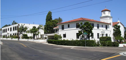 Left to right: Parish Center, Rectory & Churchlooking NW from Canon St.